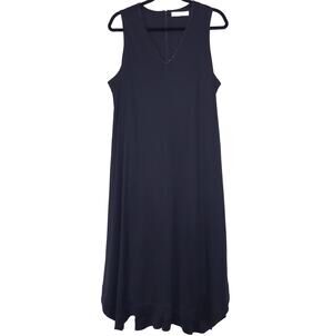 FABIANA FILIPPI Bead-Embellished Sleeveless Dress Black Jersey Knit Women's XL